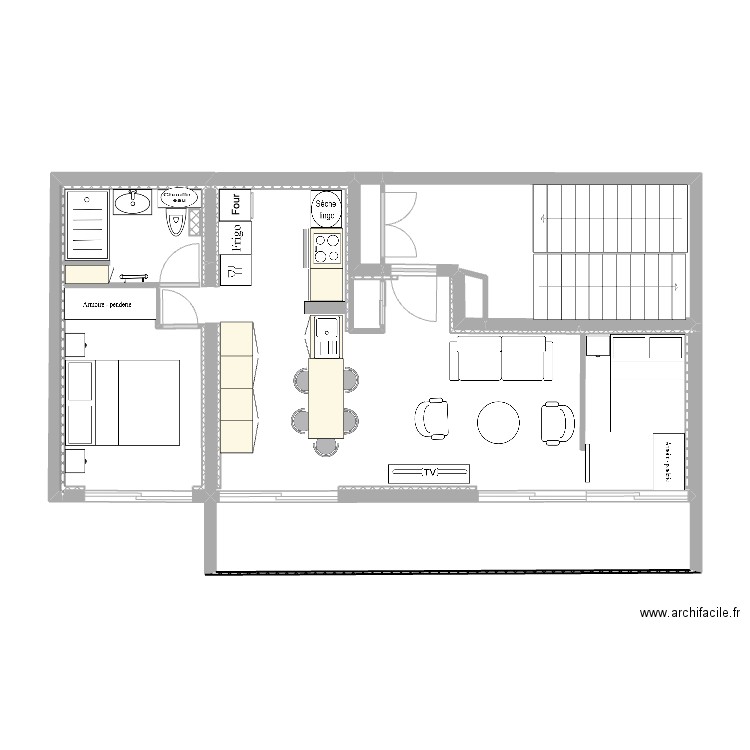 CARNON GAILLY. Plan de 8 pièces et 25 m2