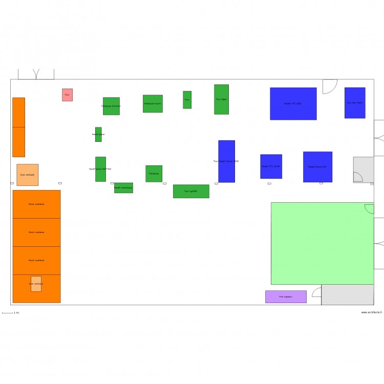 Proposition d'aménagement MECA PJA. Plan de 0 pièce et 0 m2