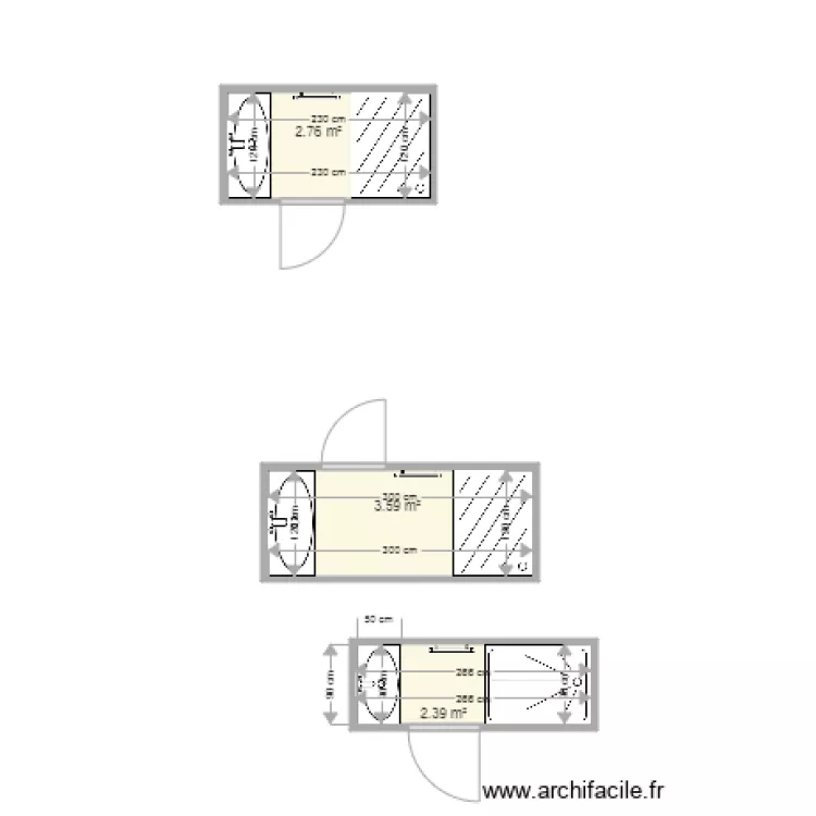 salle douche. Plan de salle douche. Plan de