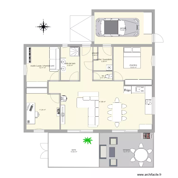 maison bis 90. Plan de 