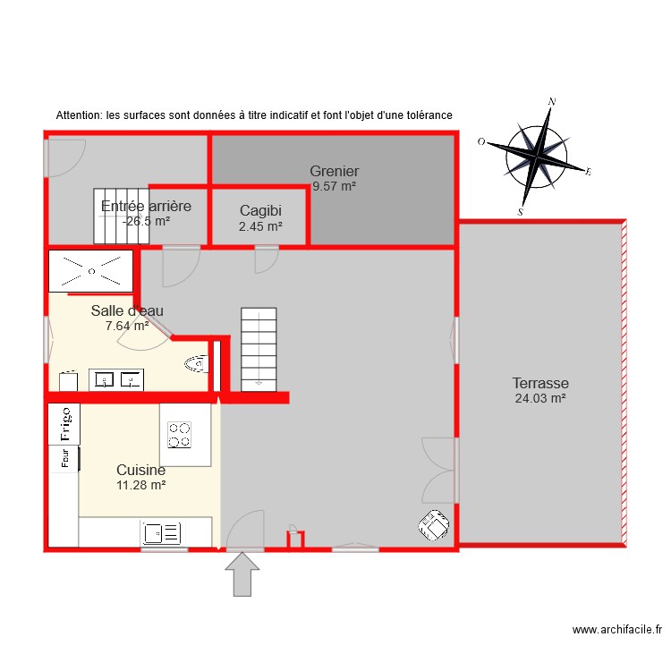 BI 5696 RDC coté. Plan de 0 pièce et 0 m2