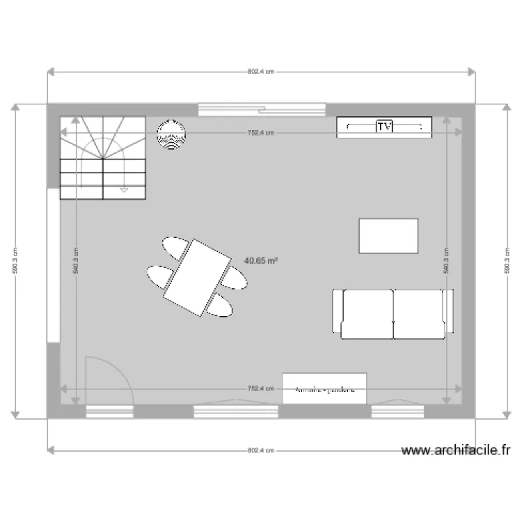 salon 1. Plan de 