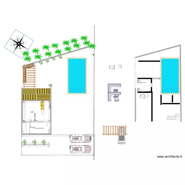 jardin nue. Plan de 