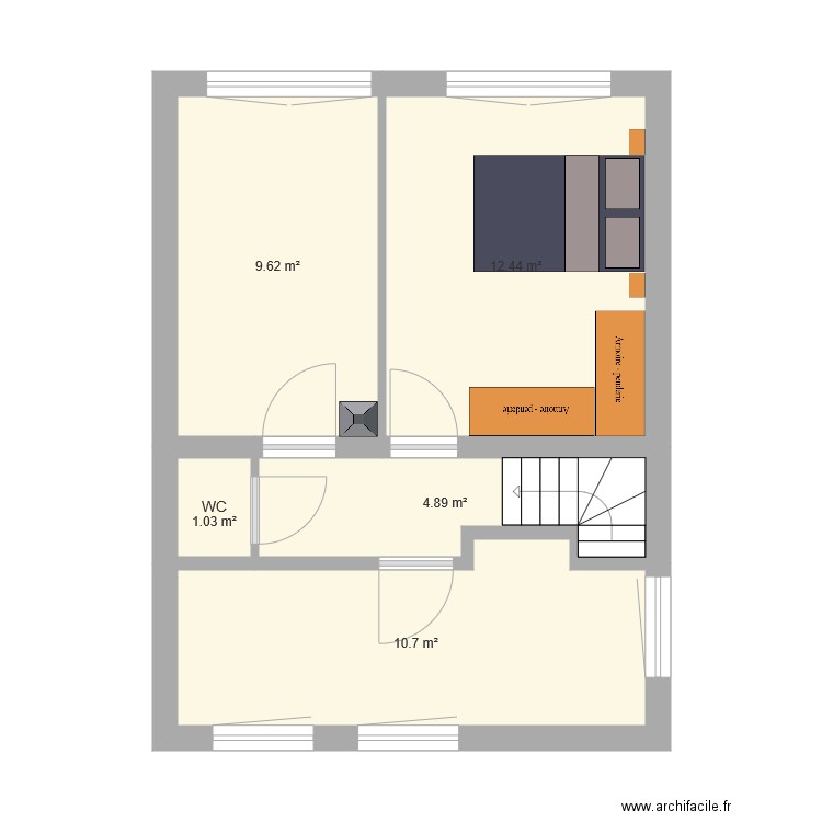 Magnolia étage chambre meuble. Plan de 0 pièce et 0 m2