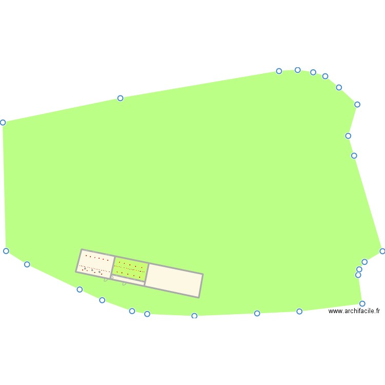 POULALLIER. Plan de 4 pièces et 448 m2