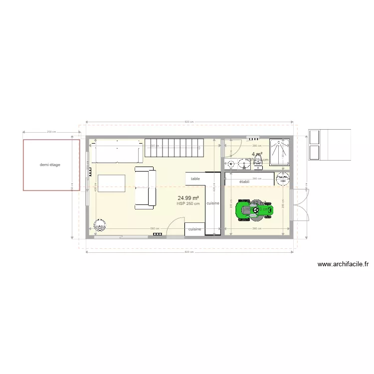 meilhan jardin. Plan de 