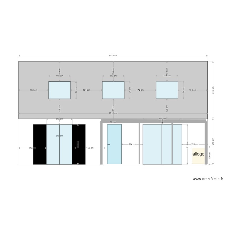 Plan sud Projet. Plan de 0 pièce et 0 m2