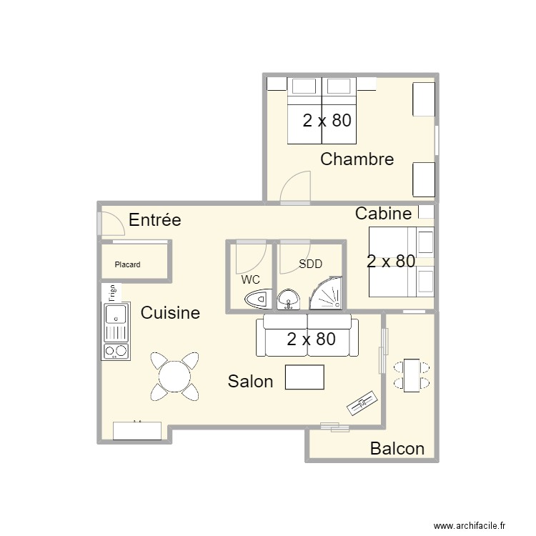 lapg1bis. Plan de 6 pièces et 17 m2