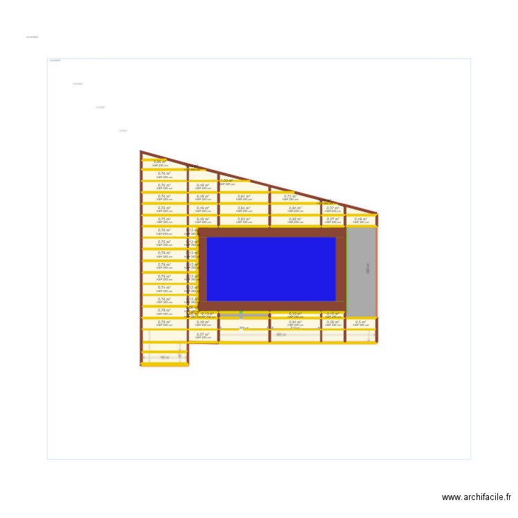 fab structure. Plan de 48 pièces et 25 m2