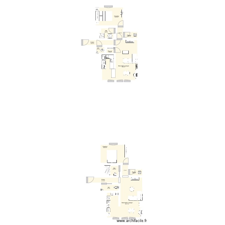 Chez moi . Plan de 15 pièces et 111 m2