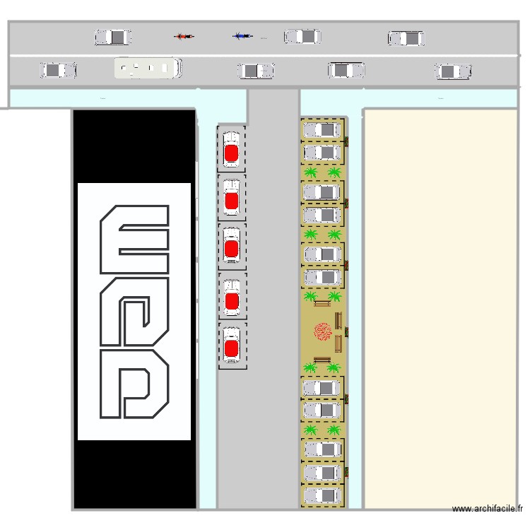 parking projet V7. Plan de 0 pièce et 0 m2