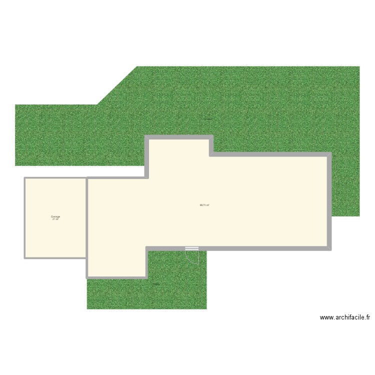 Maison Loto. Plan de 2 pièces et 121 m2