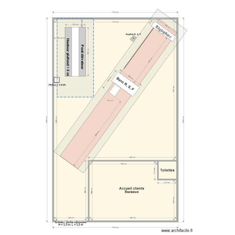 CCT VL MITRY MORY. Plan de 3 pièces et 309 m2