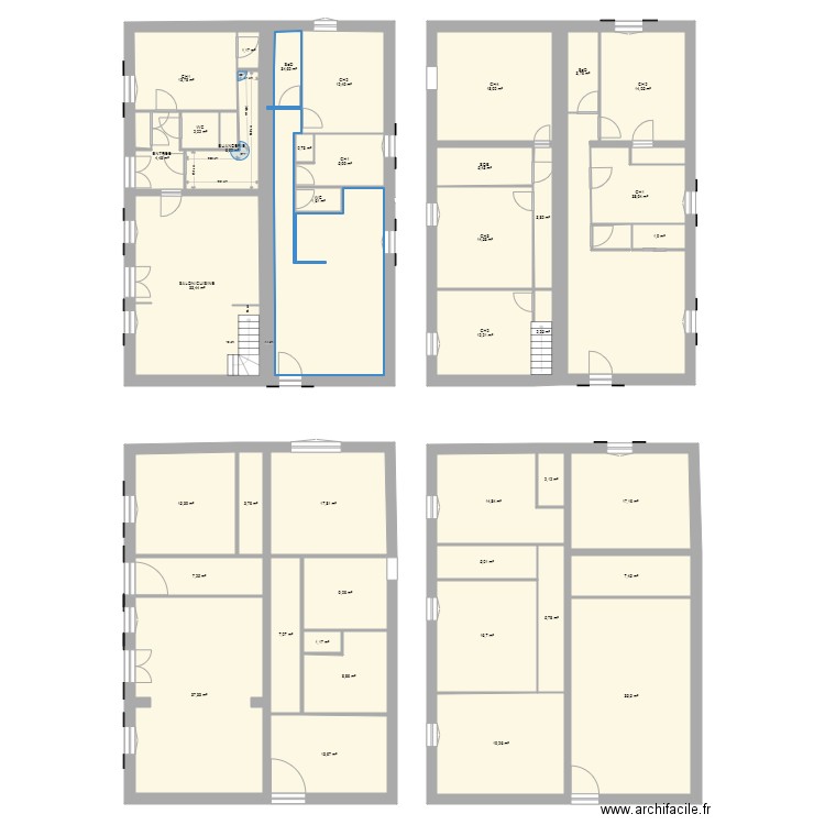 visan3. Plan de 40 pièces et 478 m2