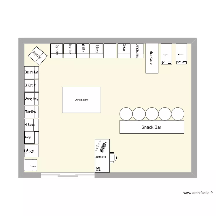 Neon Arcade. Plan de 