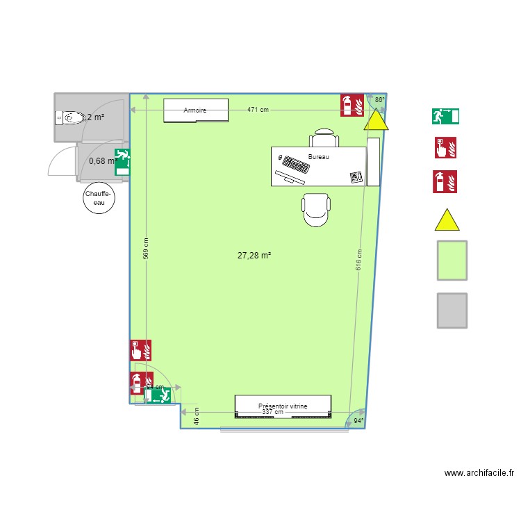 Dimitri- Serrurerie 2. Plan de 5 pièces et 30 m2