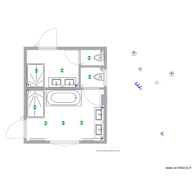OMBRAGES SALLES DE BAIN 1er . Plan de 0 pièce et 0 m2
