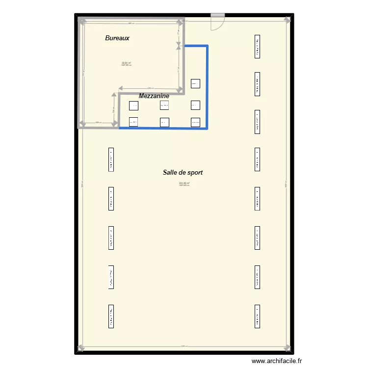 Salle de Sport  St&eacute; SALENTEY . Plan de 