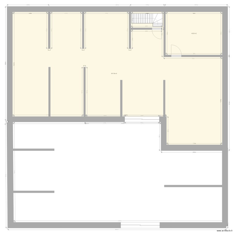 Reconstruction refuge plan sous sol. Plan de 0 pièce et 0 m2