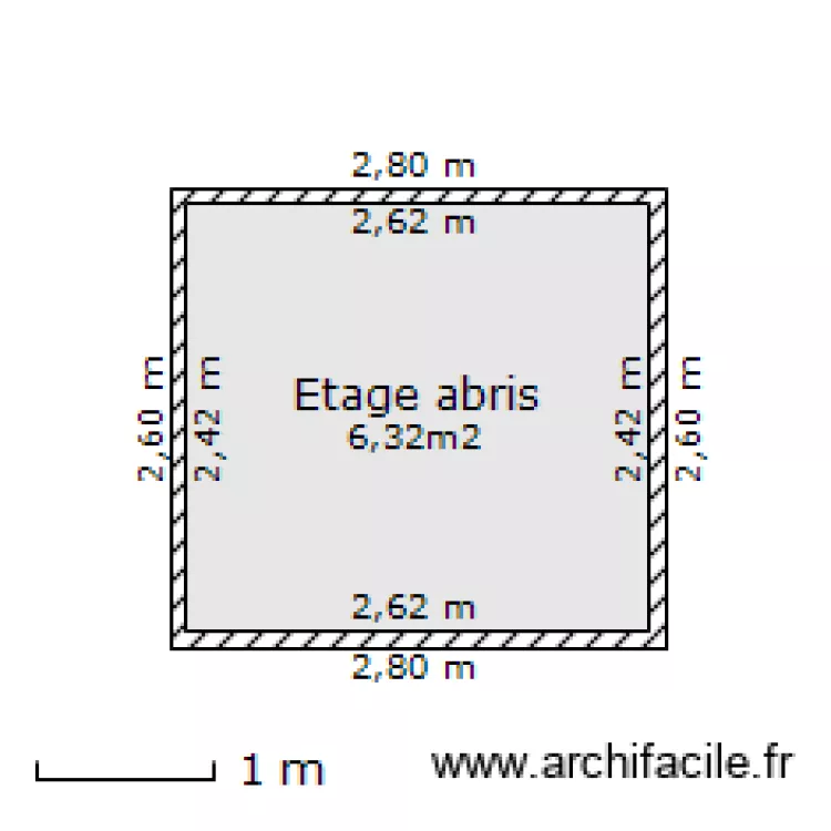 Etage de l'abris. Plan de Etage de l'abris. Plan de