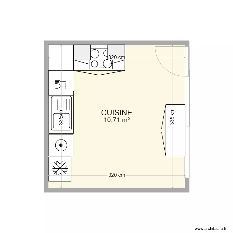 CUISINE. Plan de 