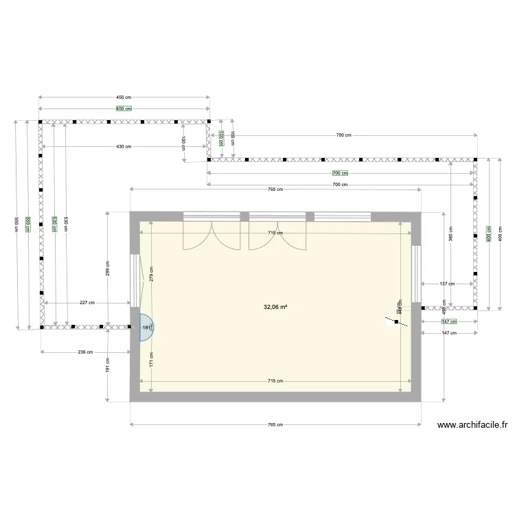 Balcon M&eacute;ribou. Plan de 