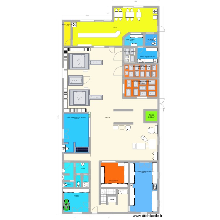 BOULANGERIE NU. Plan de 18 pièces et 353 m2