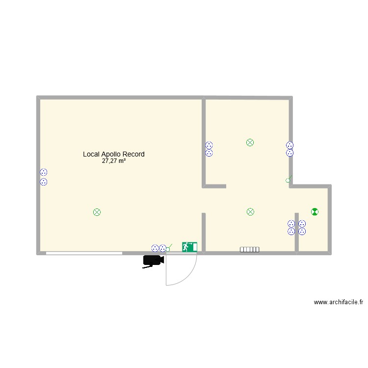 Apollo Record. Plan de 0 pièce et 0 m2