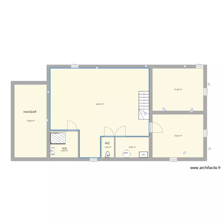 GRENIER APPROXIMATIF. Plan de 