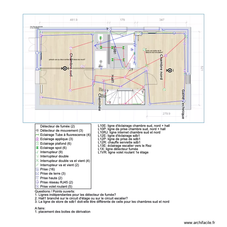 JongnyEtage1Elec. Plan de 