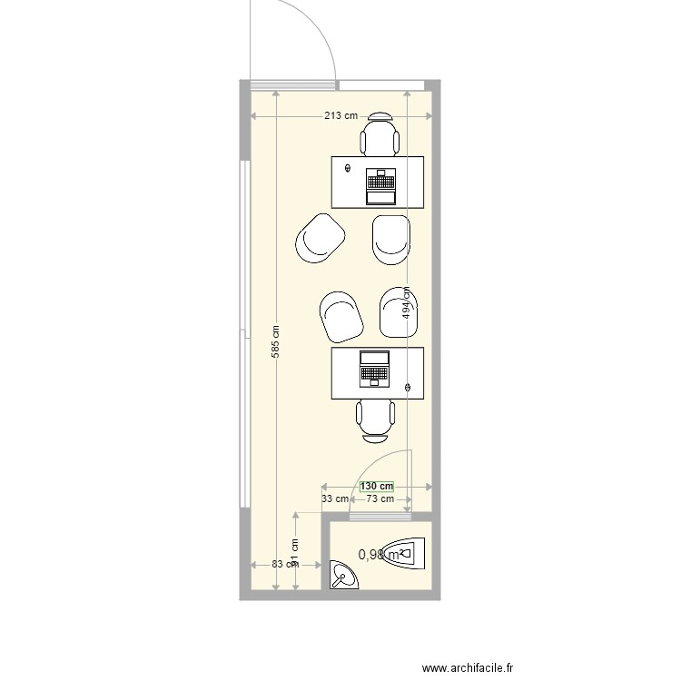 20 pieds simple pro. Plan de 0 pièce et 0 m2