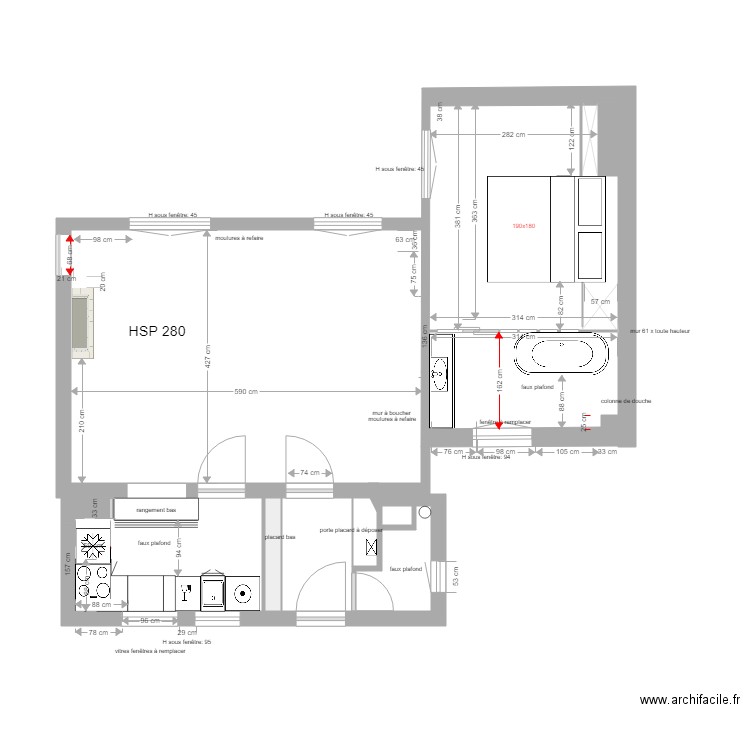 PLAN ALISTAIR  28 juin lit 180. Plan de 0 pièce et 0 m2