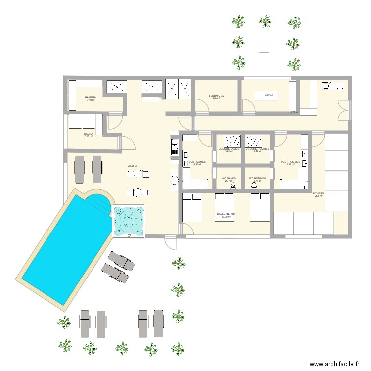 SPA. Plan de 0 pièce et 0 m2