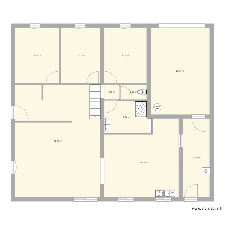 plain pied St Savinien vierge. Plan de 0 pièce et 0 m2