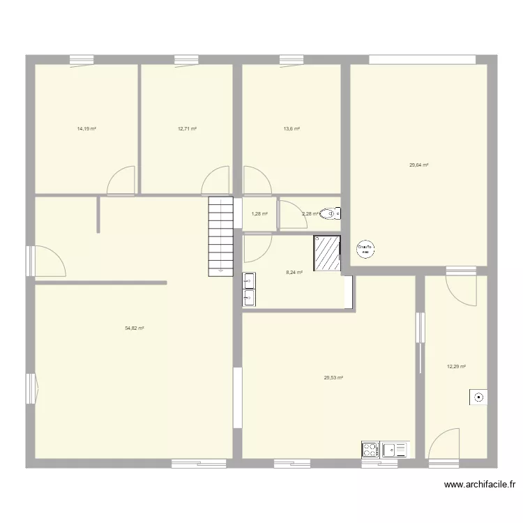 plain pied St Savinien vierge. Plan de plain pied St Savinien vierge. Plan de