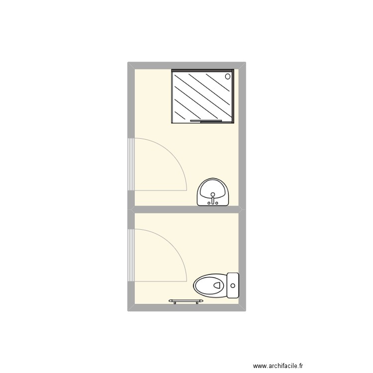 ANCEL. Plan de 2 pièces et 6 m2