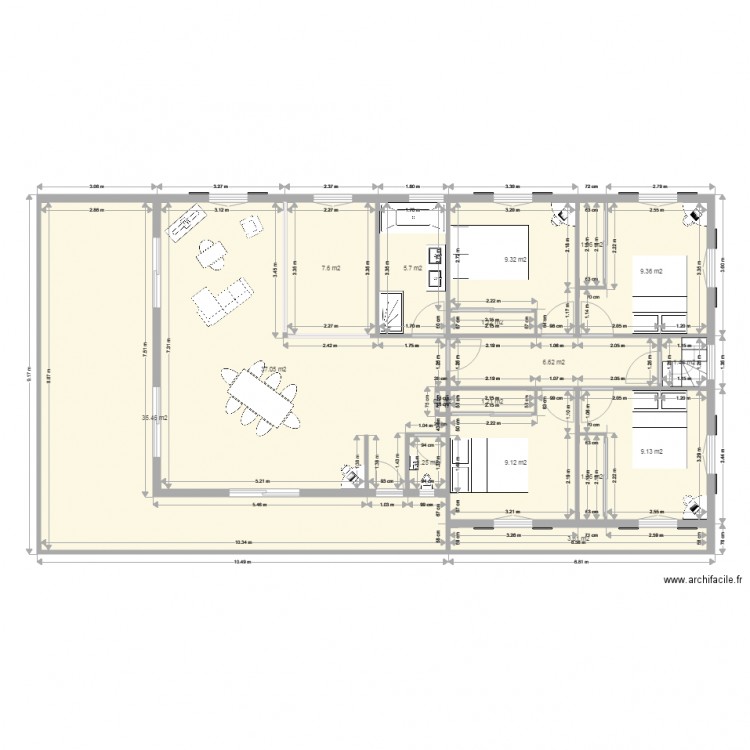 maison 110m2 5. Plan de 0 pièce et 0 m2