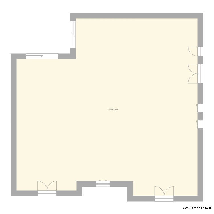 maison principale rez. Plan de 1 pièce et 156 m2