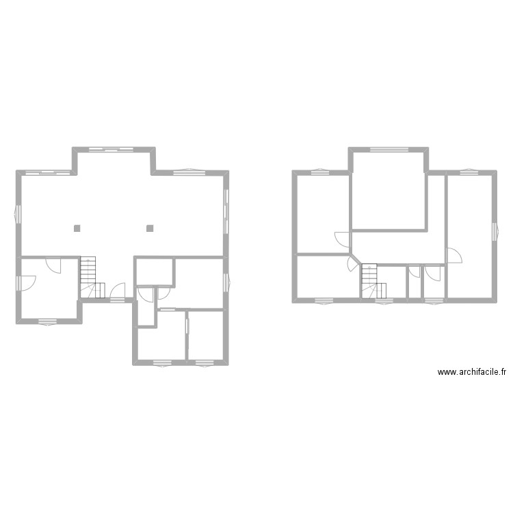 VOISIN. Plan de 14 pièces et 165 m2