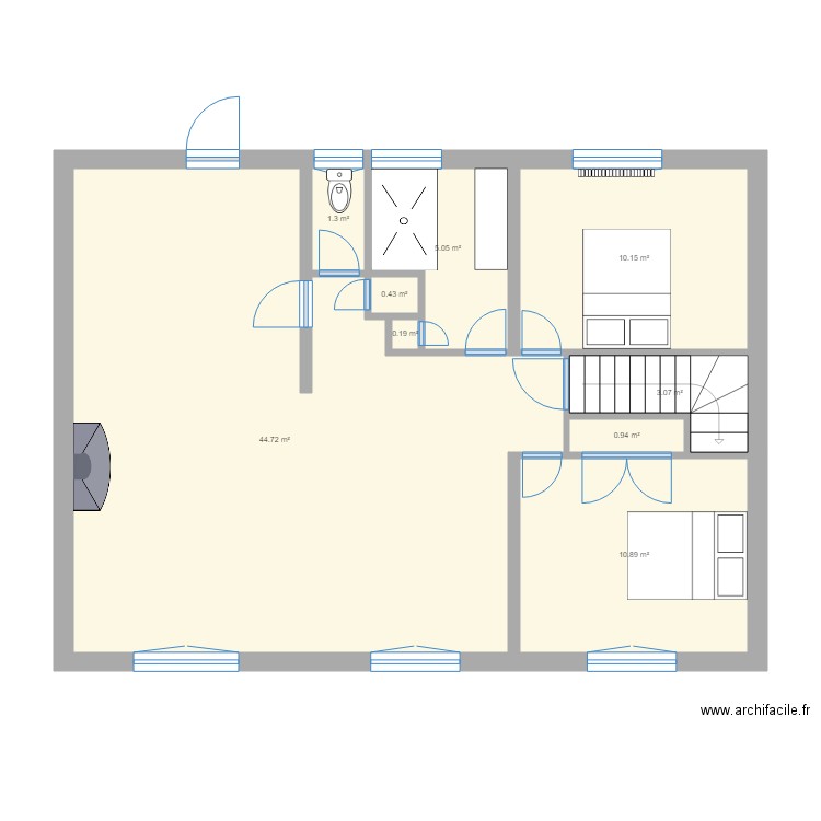 Plan des Castors projet premier étage 2. Plan de 0 pièce et 0 m2