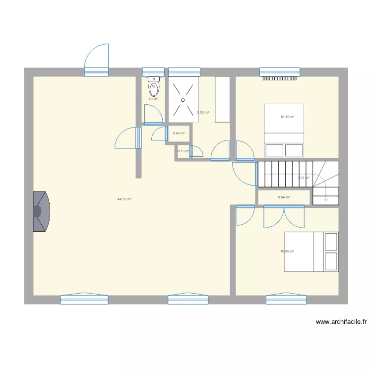 Plan des Castors projet premier &eacute;tage 2. Plan de 