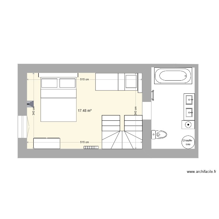 annexe étage option 1. Plan de 0 pièce et 0 m2