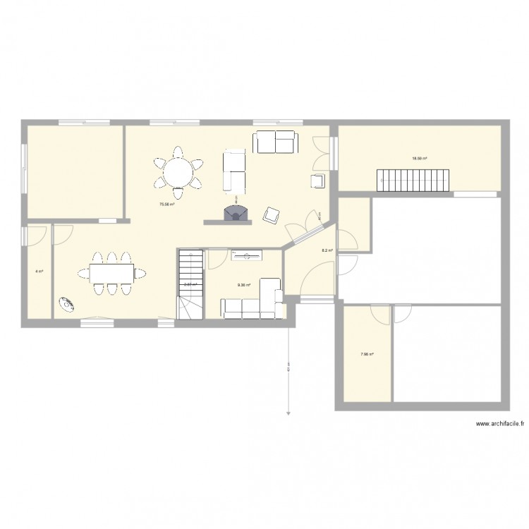 rez aulnes projet 005. Plan de 0 pièce et 0 m2