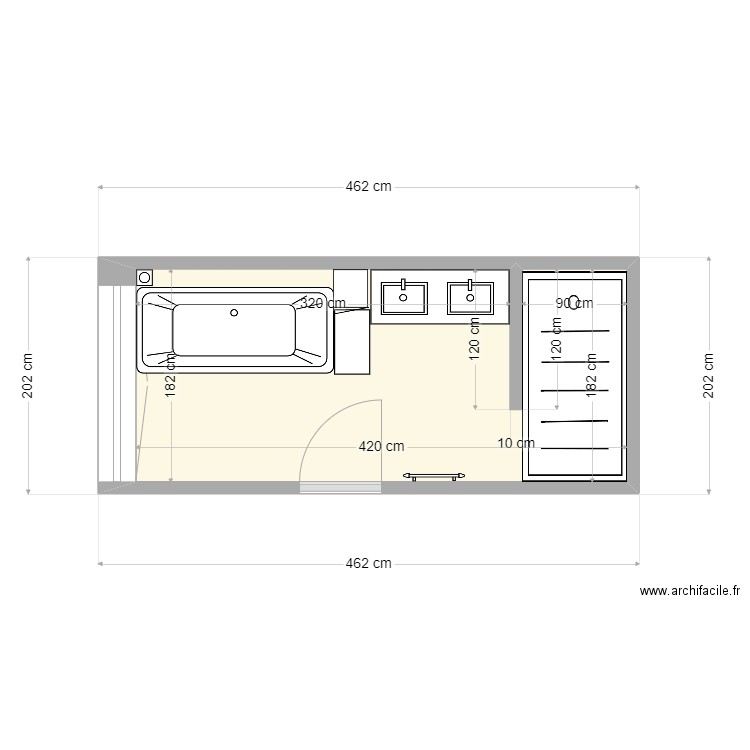 salle de bain du bas 3. Plan de 0 pièce et 0 m2