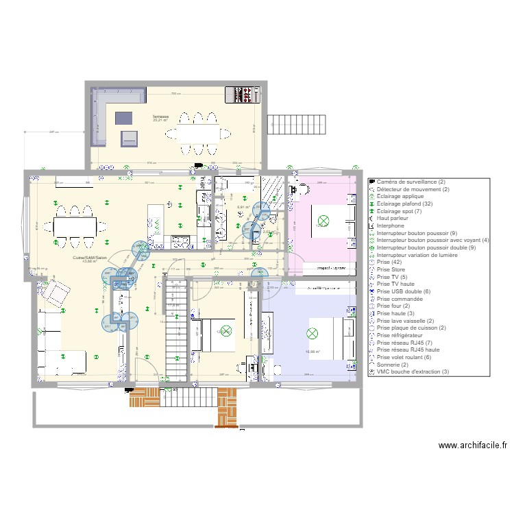 louis pasteur aménagement électrique  sans meuble. Plan de 0 pièce et 0 m2