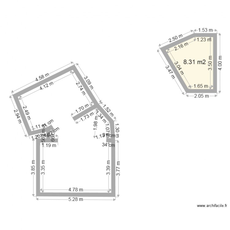 foncia braille. Plan de 0 pièce et 0 m2