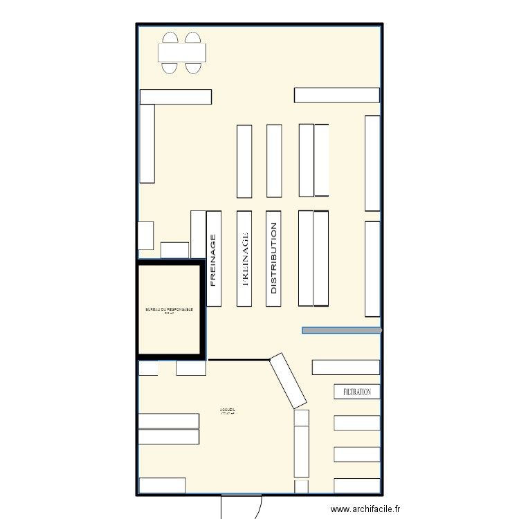 Magasin atac piece auto. Plan de 0 pièce et 0 m2