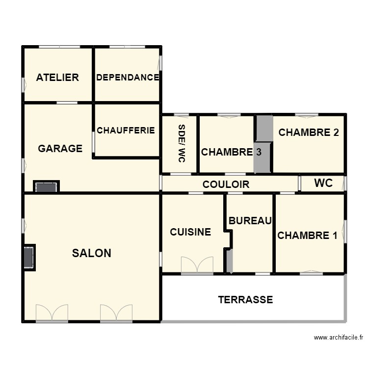 LAVIE. Plan de 15 pièces et 122 m2