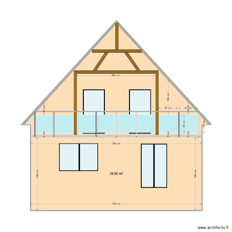 Facade BALCON ESSAI 3. Plan de 0 pièce et 0 m2