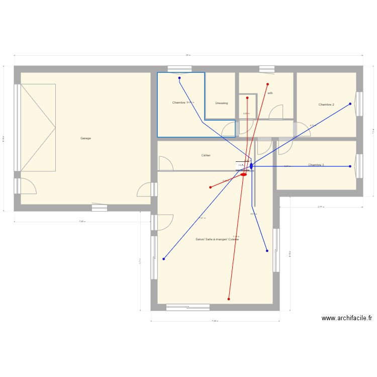 VMC. Plan de 10 pièces et 172 m2